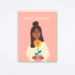 Sunflower Girl Card